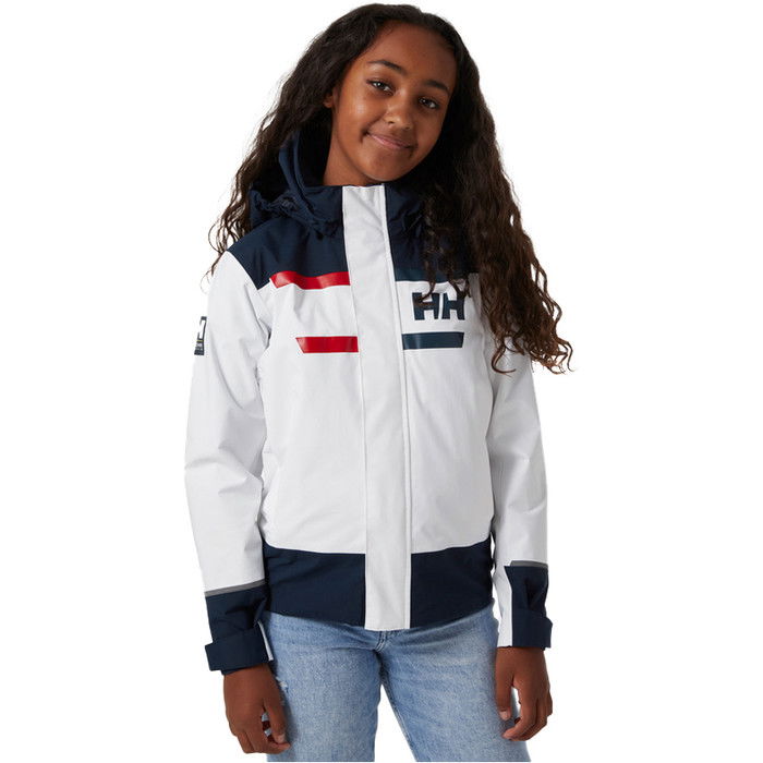 2024 Helly Hansen Junior Salt Port 2 0 Sailing Jacket 41694 White Sailing Wetsuit Outlet